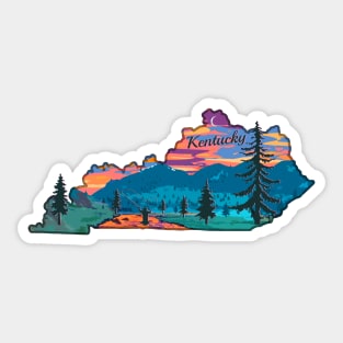 Kentucky Fly Fishing State River Sunset by TeeCreations Sticker